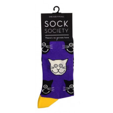 Kitty Kat Socks - Purple